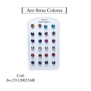 ARO CON STRAS DE COLORES