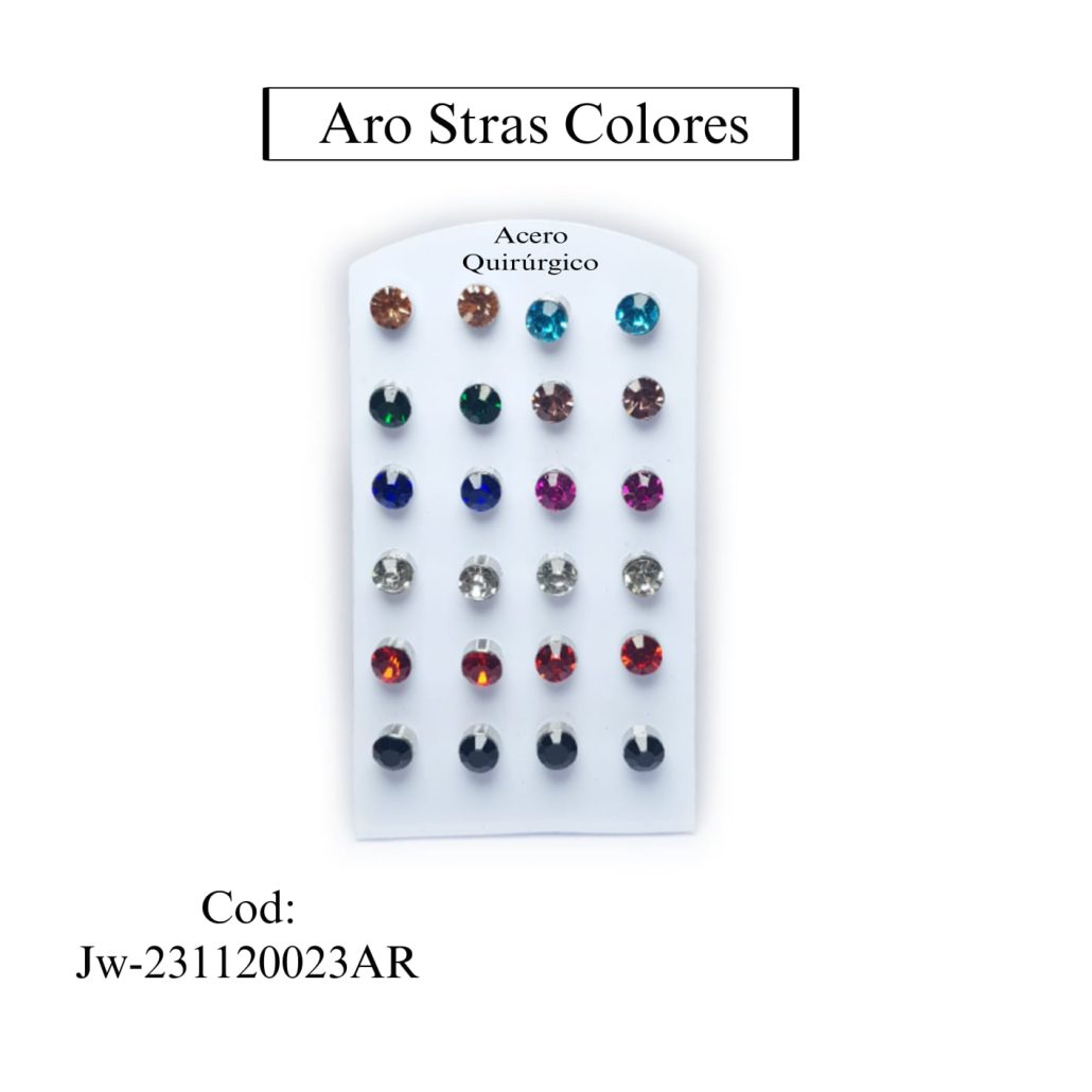 ARO CON STRAS DE COLORES