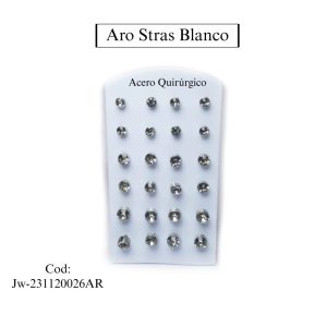 ARO CON STRAS BLANCO